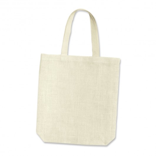 Budapest Jute Tote Bags White